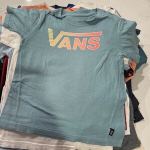 Vans Kids Teal and Orange Logo T-Shirt